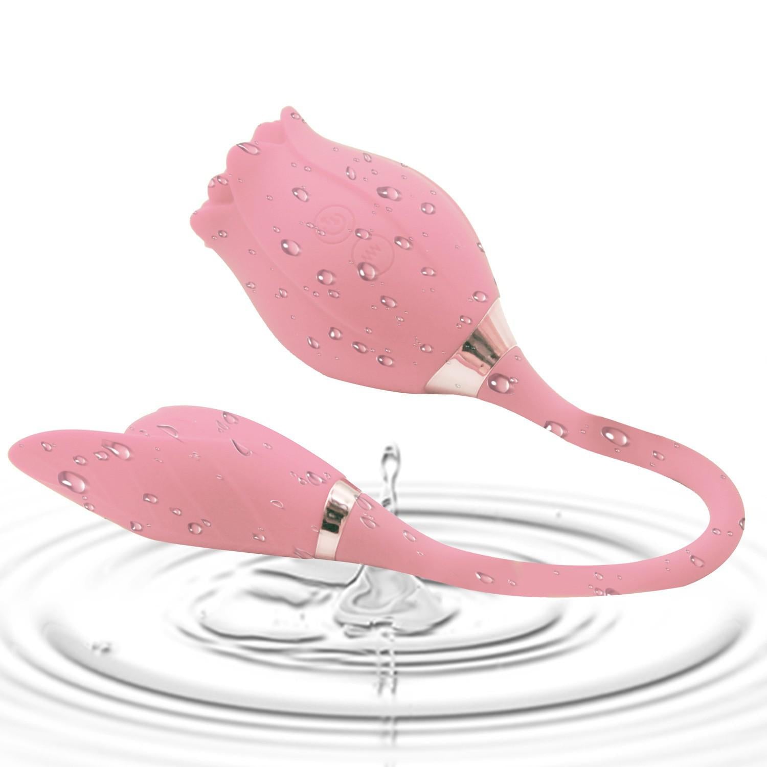 Rose Clitoral Sucking Vibrator with Vibrating Egg Vaginal Anal Stimulator Breast Nipple Massager Oral Sex Toy for Women - buysextoyth