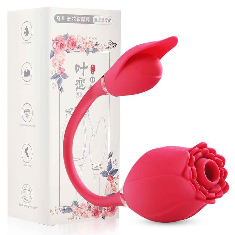 Rose Clitoral Sucking Vibrator with Vibrating Egg Vaginal Anal Stimulator Breast Nipple Massager Oral Sex Toy for Women - buysextoyth