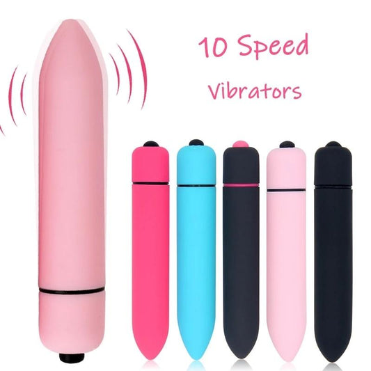 10 Speed Bullet Vibrator Dildo Vibrators AV Stick G-spot Clitoris Stimulator Mini Sex Toys for Women Maturbator Sex Products - buysextoyth