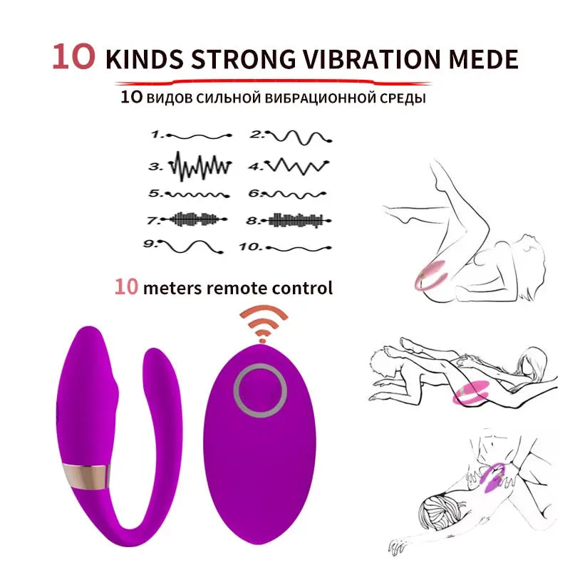 10 Speed G Spot Vibrator Wireless Remote Control Clitoris Stimulator Wearable Panties Dildo Vibrating Egg Sex Toys for Women - buysextoyth