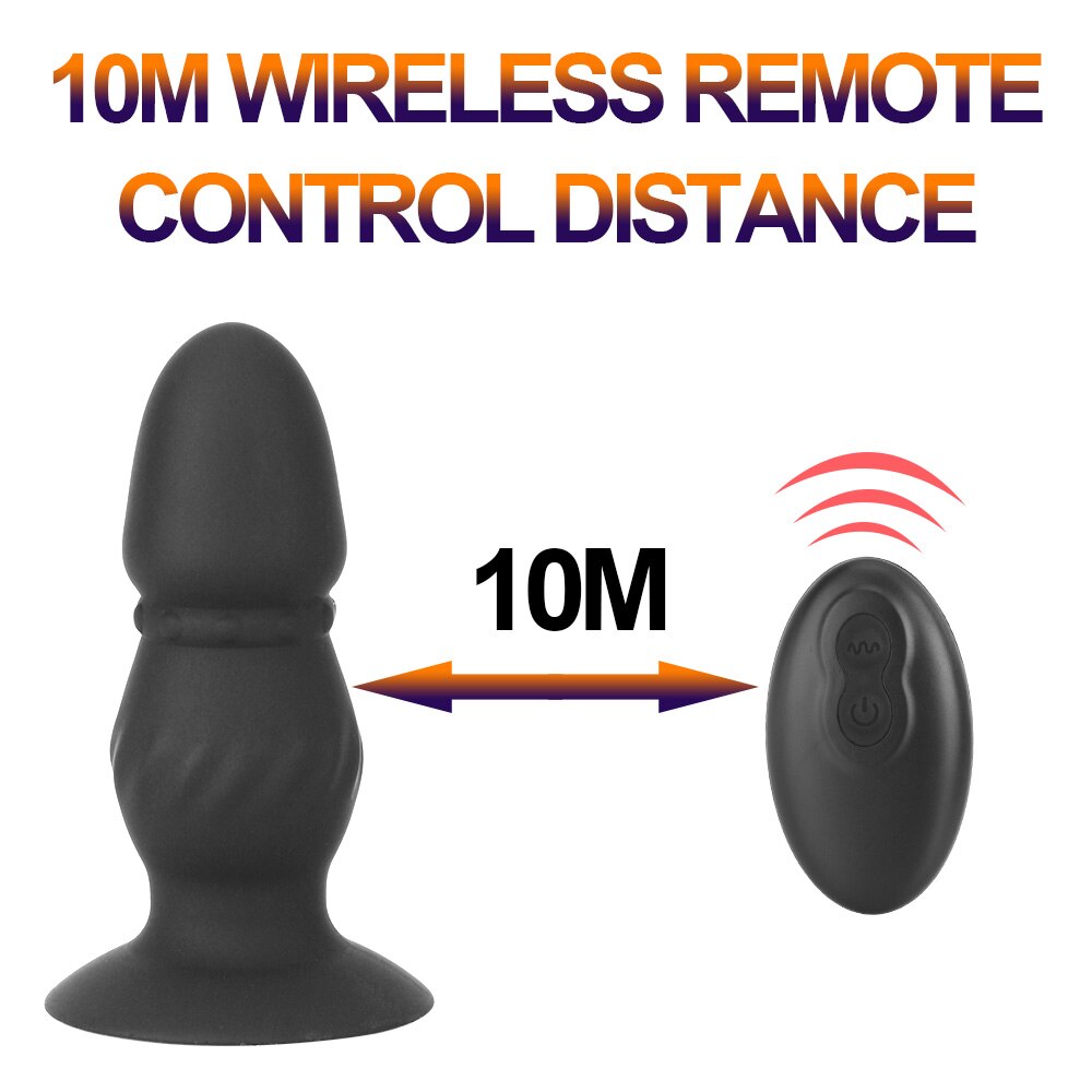 10 Speeds G-Spot Stimulation Bead Dildo Vibrator Remote Control Anus Vibrating Dildo Prostate Massager Vibrator Sex Toys for Men - buysextoyth