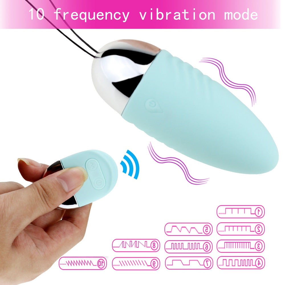 10 Speeds Panties Wireless Remote Control Vibrator Vibrating Egg Waterproof Jump Egg G Spot Clitoris Massager Sex Toy for Female - buysextoyth