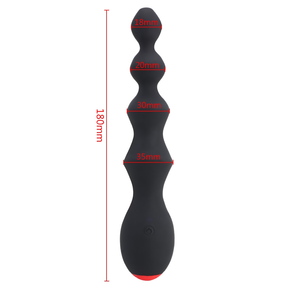 10 Speeds Prostate Massager Anal Beads Vibrator Vibrating Butt Plug Clitoris Stimulator Sex Toy for Women Men - buysextoyth