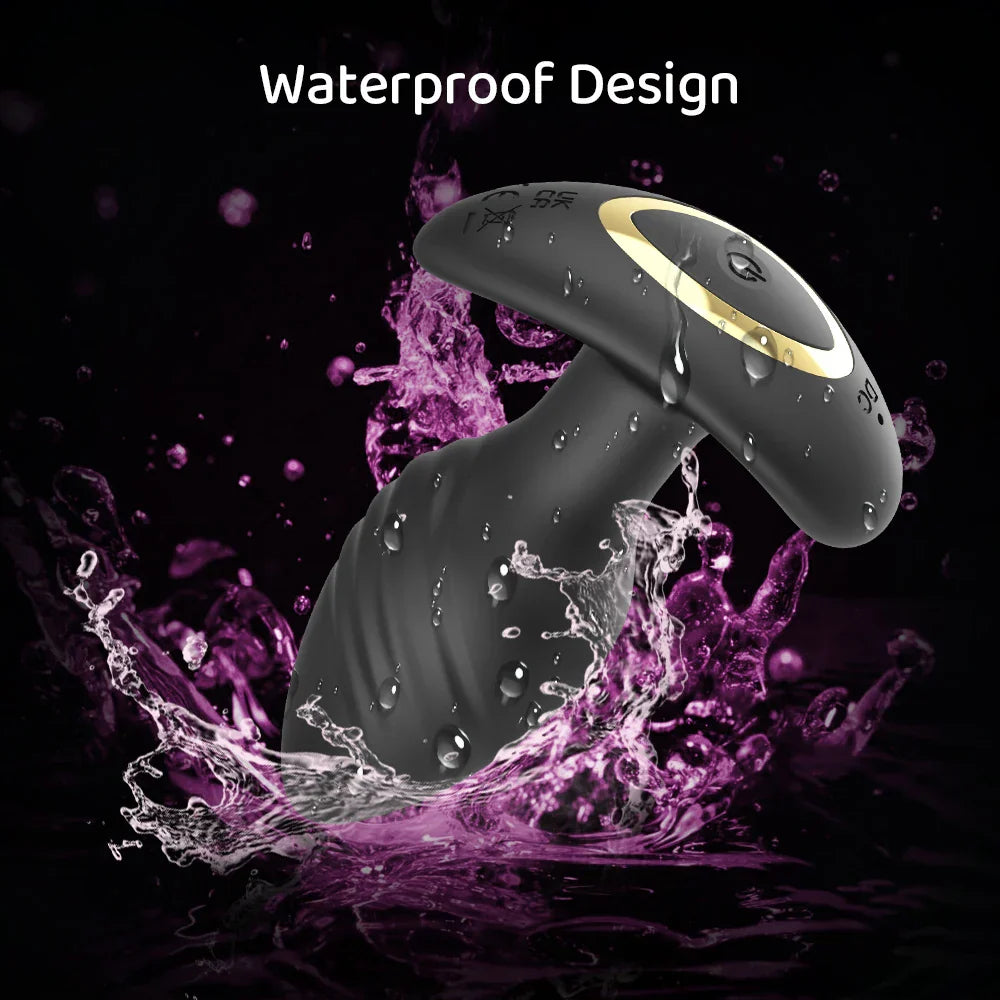 10 Speeds Rotating Anal Vibrator Butt Plug Men Prostate Massager Anal Stimulator Female Masturbator Adult Sex Toys for Women Gay - buysextoyth