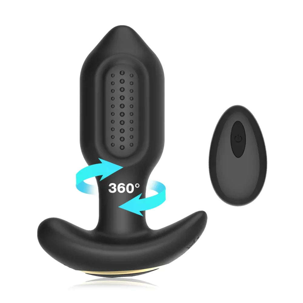 10 Speeds Rotating Anal Vibrator Butt Plug Men Prostate Massager Anal Stimulator Female Masturbator Adult Sex Toys for Women Gay - buysextoyth