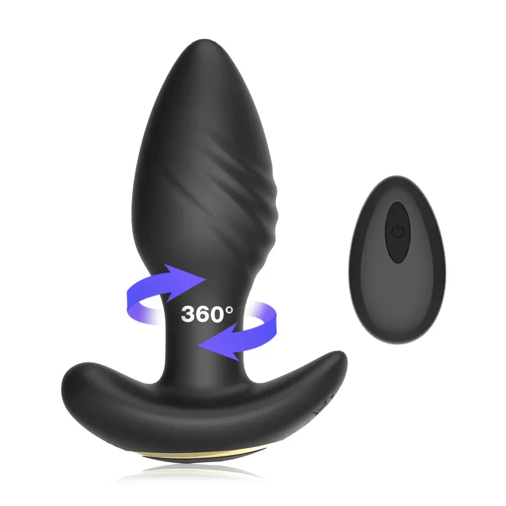 10 Speeds Rotating Anal Vibrator Butt Plug Men Prostate Massager Anal Stimulator Female Masturbator Adult Sex Toys for Women Gay - buysextoyth