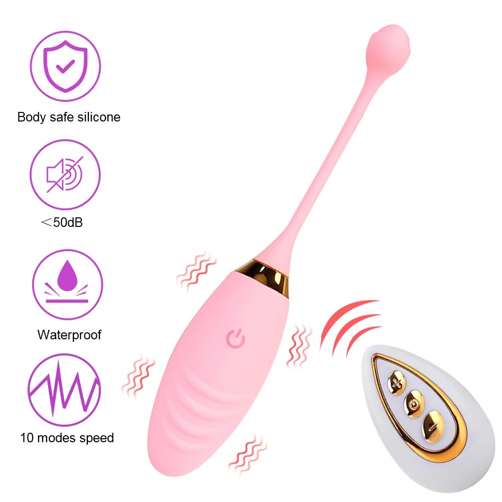 10 Speeds Sex Toys for Women Vibrating Egg Anal Clitoris Stimulation Jump Egg Vibrator Wireless Remote - buysextoyth