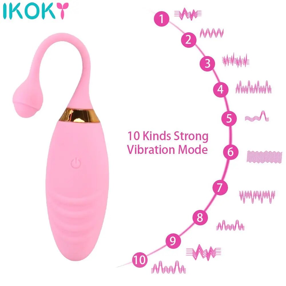 10 Speeds Sex Toys for Women Vibrating Egg Anal Clitoris Stimulation Jump Egg Vibrator Wireless Remote - buysextoyth