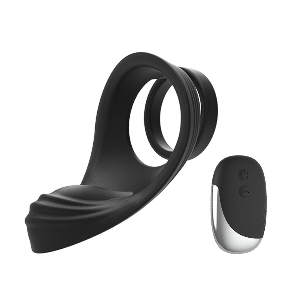 10โหมดอวัยวะเพศชายแหวน Vibrators รีโมทคอนโทรลคู่แหวนนวด Clitoris Perineum กระตุ้น Penisring เพศของเล่นสำหรับผู้ชาย - buysextoyth