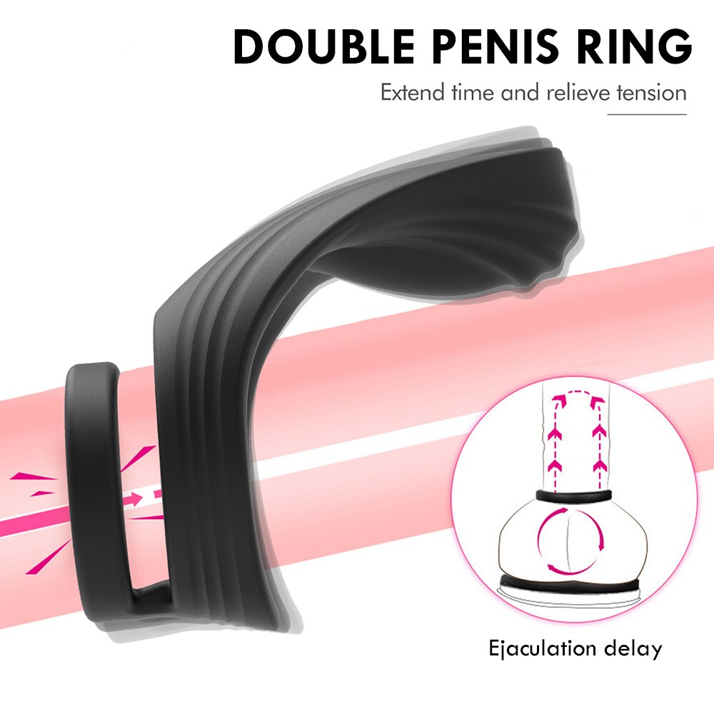 10โหมดอวัยวะเพศชายแหวน Vibrators รีโมทคอนโทรลคู่แหวนนวด Clitoris Perineum กระตุ้น Penisring เพศของเล่นสำหรับผู้ชาย - buysextoyth