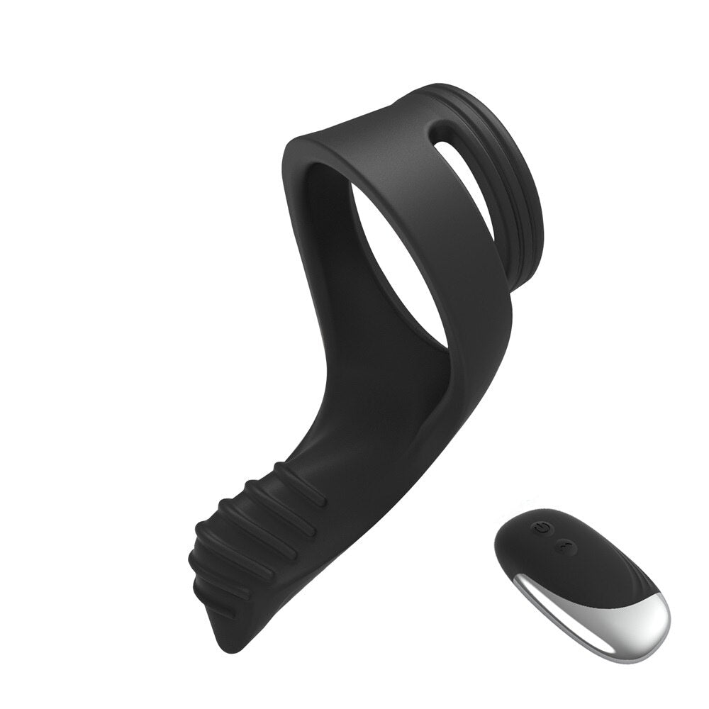 10โหมดอวัยวะเพศชายแหวน Vibrators รีโมทคอนโทรลคู่แหวนนวด Clitoris Perineum กระตุ้น Penisring เพศของเล่นสำหรับผู้ชาย - buysextoyth