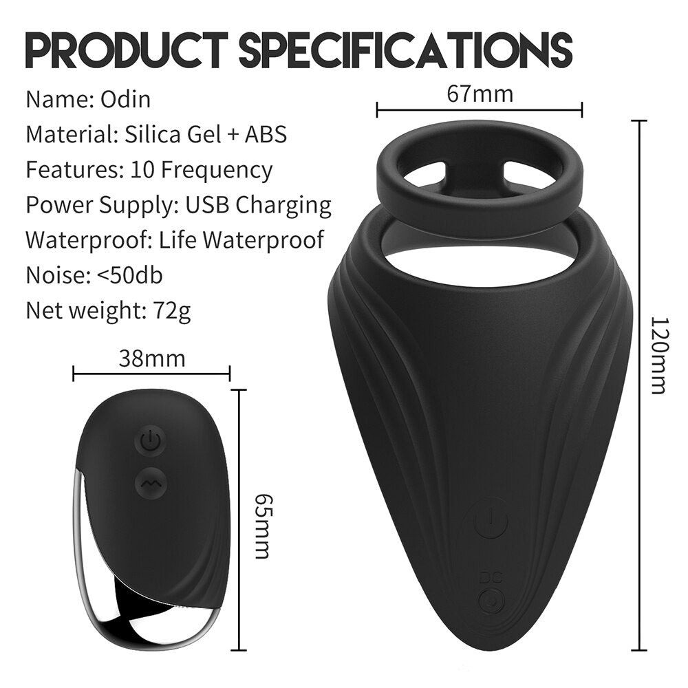 10โหมดอวัยวะเพศชายแหวน Vibrators รีโมทคอนโทรลคู่แหวนนวด Clitoris Perineum กระตุ้น Penisring เพศของเล่นสำหรับผู้ชาย - buysextoyth