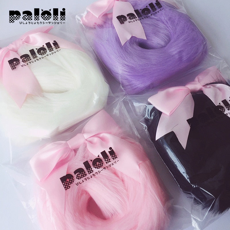 100%Handmade Lovely Japanese Soft Fox Tail Bow Silicone Butt Anal Plug Erotic Cosplay Accessories Adult Sex Toys for Couples - buysextoyth
