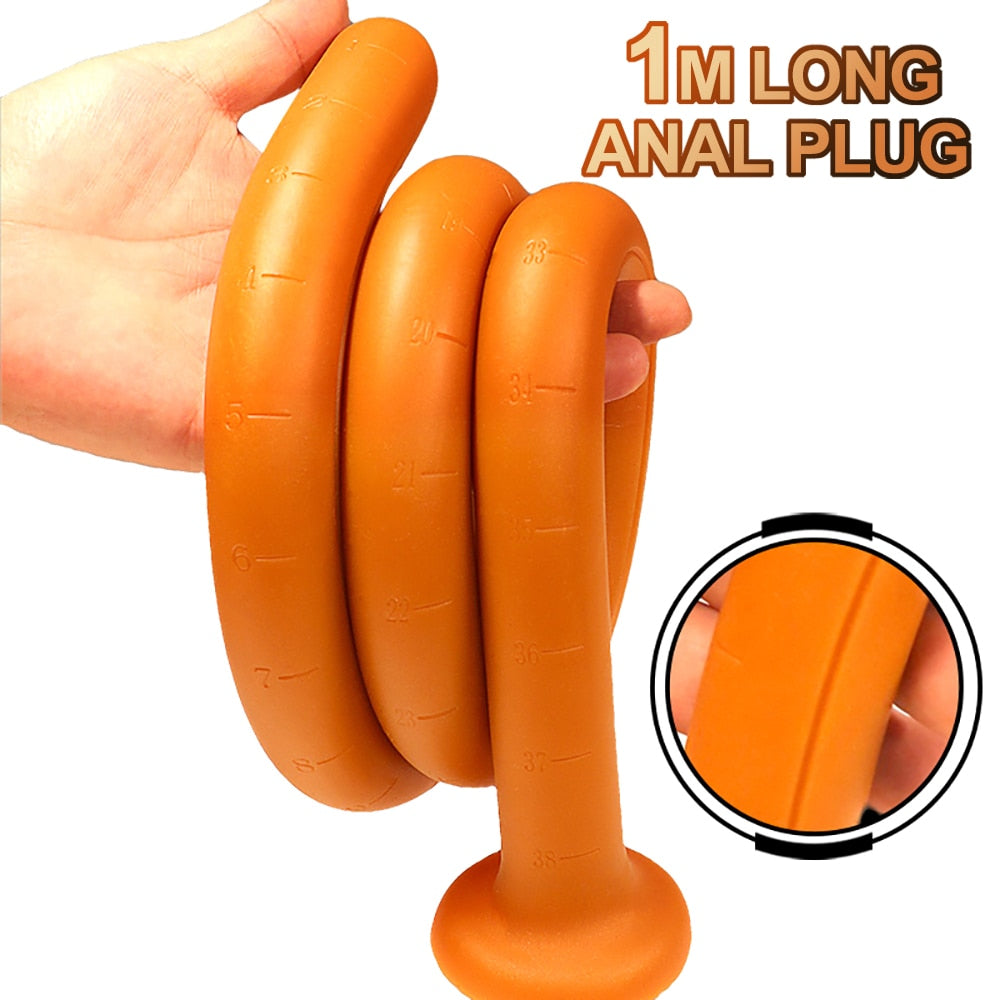 100cm Super Long Butt Plug Dildo Anal Long Adult Sex Toy for Men Prostate Massgaer Anus Vaginal Dilator Anal Plug Long Plug Butt - buysextoyth