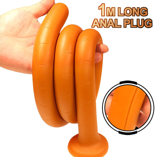 100cm Super Long Butt Plug Dildo Anal Long Adult Sex Toy for Men Prostate Massgaer Anus Vaginal Dilator Anal Plug Long Plug Butt - buysextoyth