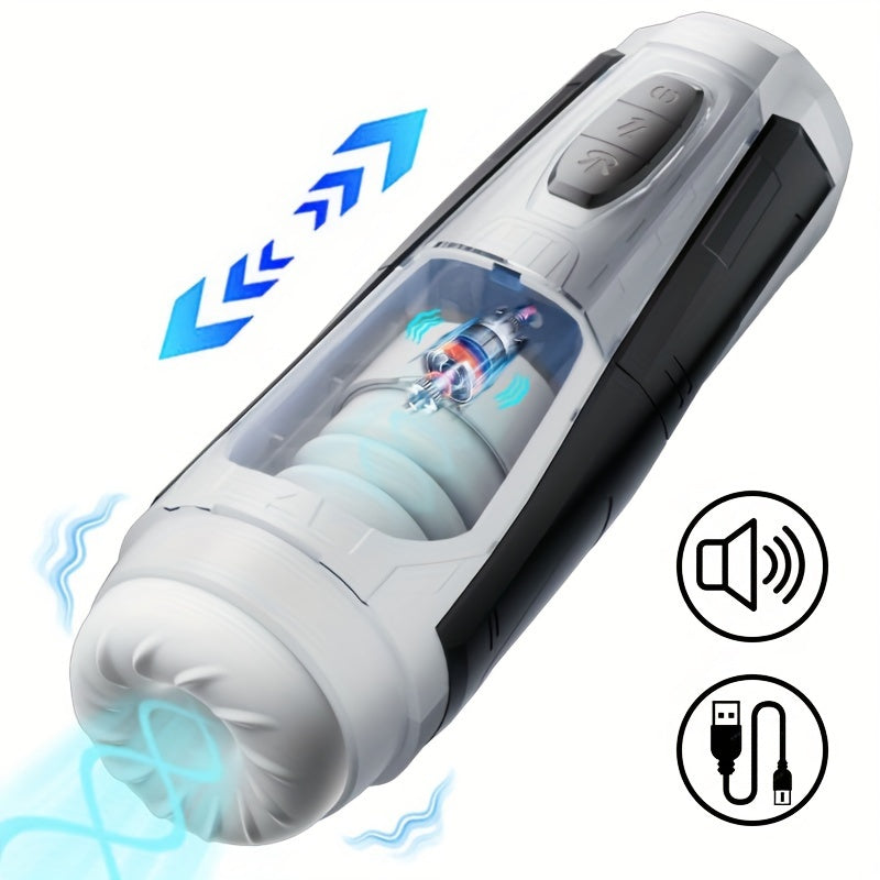 Mecha Warrior Airplane Cup Telescopic Sucking Heating Airplane Cup Male Masturbator Adult Products - buysextoyth
