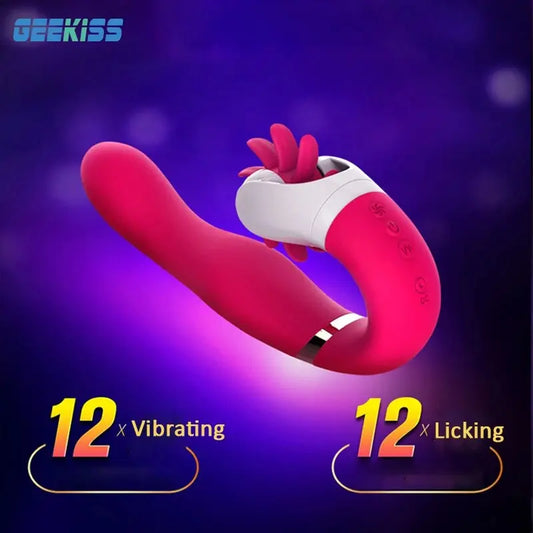 12ความเร็ว Mute หมุนเครื่องสั่น Dildo หีนวดลิ้นเลีย Oral เซ็กซ์ทอยสำหรับผู้หญิง Clitoris Stimulator อุปกรณ์ช่วยตัวเองสำหรับผู้หญิง - buysextoyth