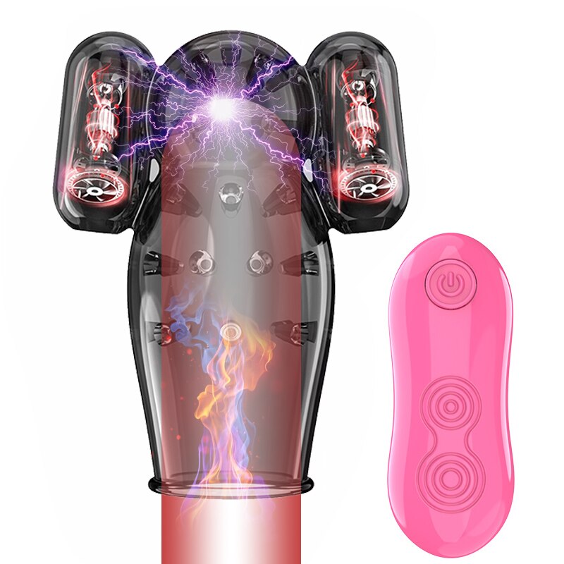 12 Modes Ghost Exerciser Penis Sex Toys for Men Glans Vibrator Penis Sleeve Enhancement Delay Lasting Glans Trainer Masturbator - buysextoyth