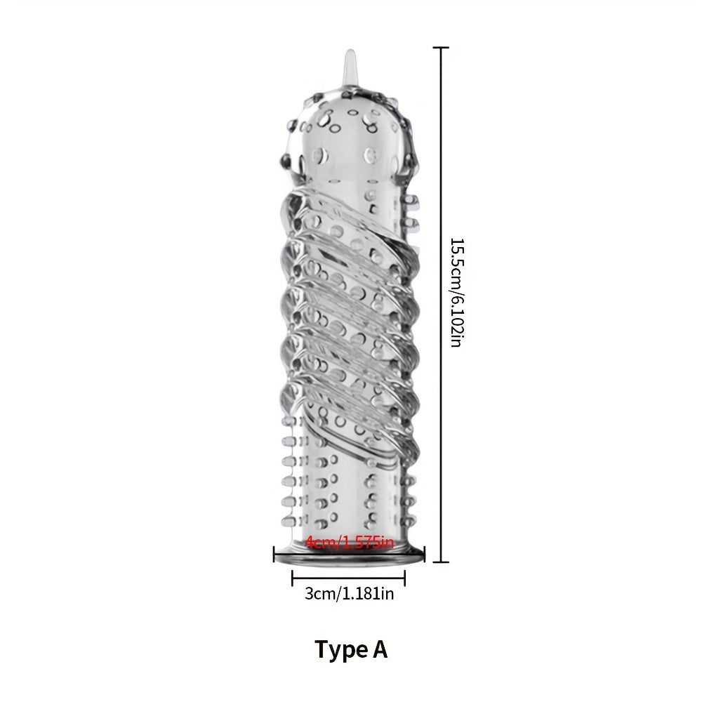 Crystal Men's Adult Sex Toy Penis Cover Sleeve Penis Extender Reusable Delay Ejaculation Add More Fun And Excitement For Men Women Couples - buysextoyth