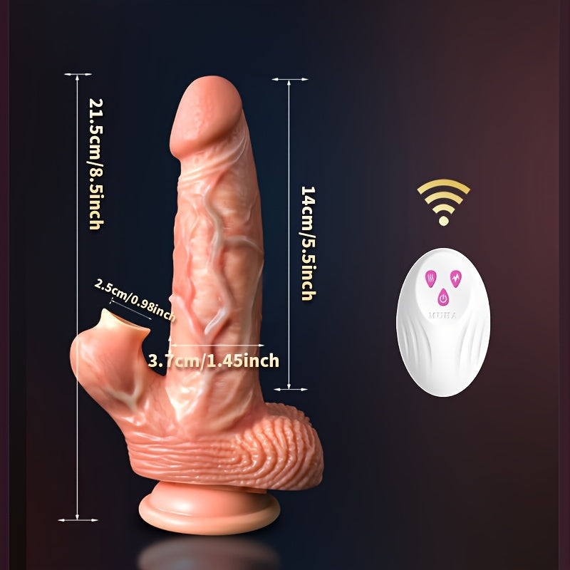 Realistic Male Dildo Vibration Toy with Heating and Remote Control - Suitable for Female Pleasure - buysextoyth