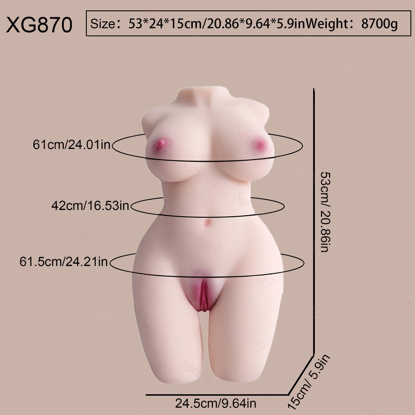 Realistic Female Sex Doll with Adjustable Pose - Lifelike Body Shape. TPE Material. No Battery Needed - Perfect for Male Masturbation & Adult Play - buysextoyth