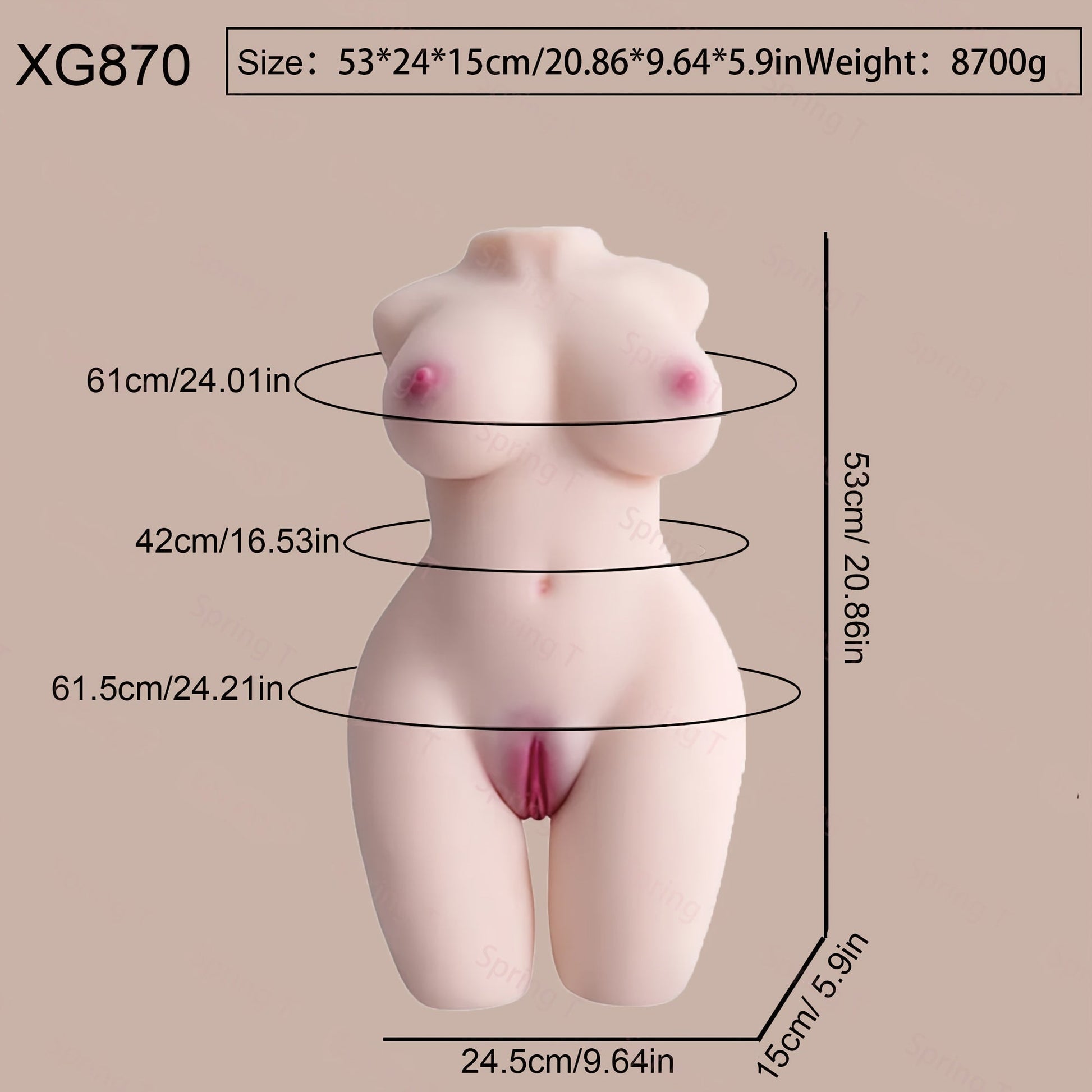 Realistic Female Sex Doll with Adjustable Pose - Lifelike Body Shape. TPE Material. No Battery Needed - Perfect for Male Masturbation & Adult Play - buysextoyth