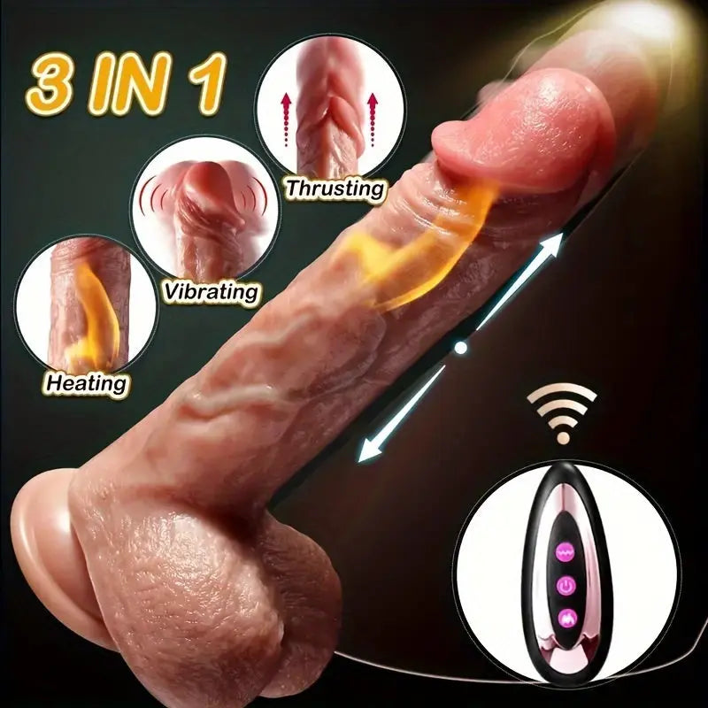 Lovely 9.1 Inch Liquid Silicone Dildo with Remote. USB Powered. Multiple Modes. Suitable for Men and Women. Realistic Feel - buysextoyth