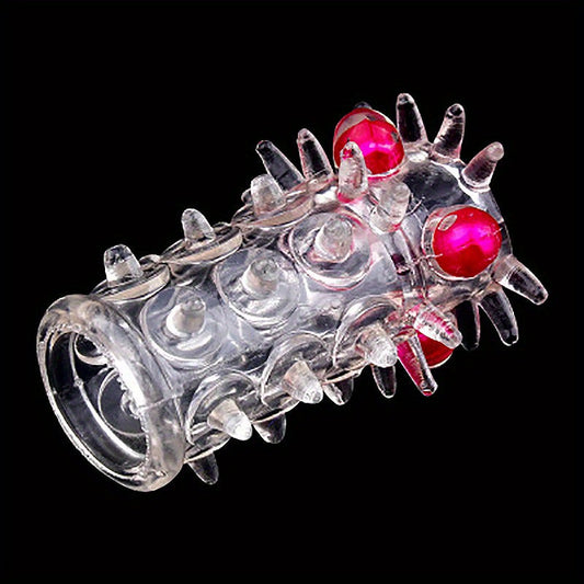 Clear Rubber Penis Rings with Beads for Men: Flexible. Waterproof. and No Battery Required - Adult Sex Toy for Enlargement and Delayed Ejaculation - buysextoyth