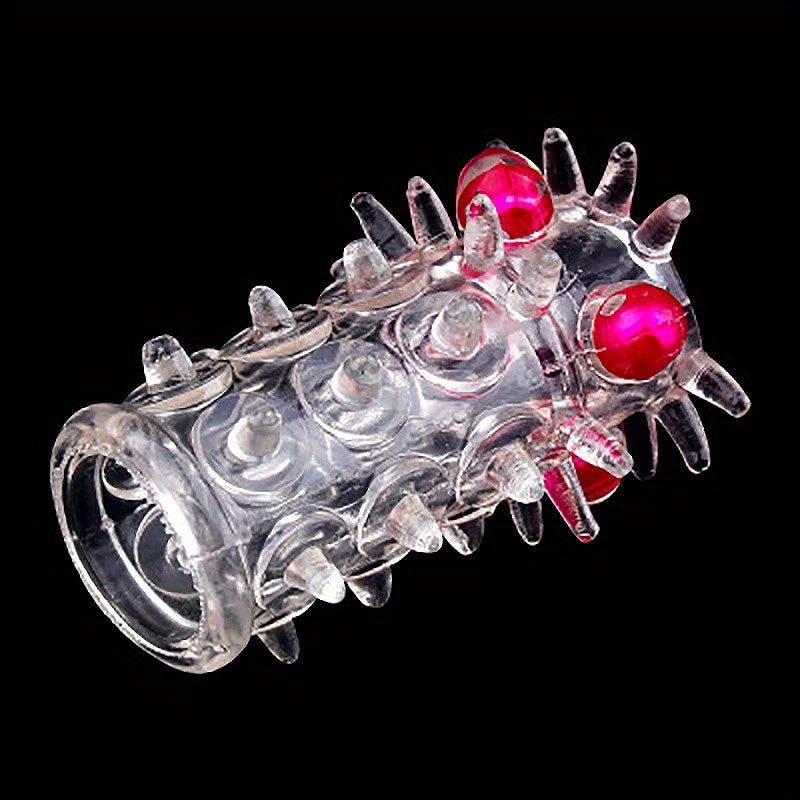 Clear Rubber Penis Rings with Beads for Men: Flexible. Waterproof. and No Battery Required - Adult Sex Toy for Enlargement and Delayed Ejaculation - buysextoyth