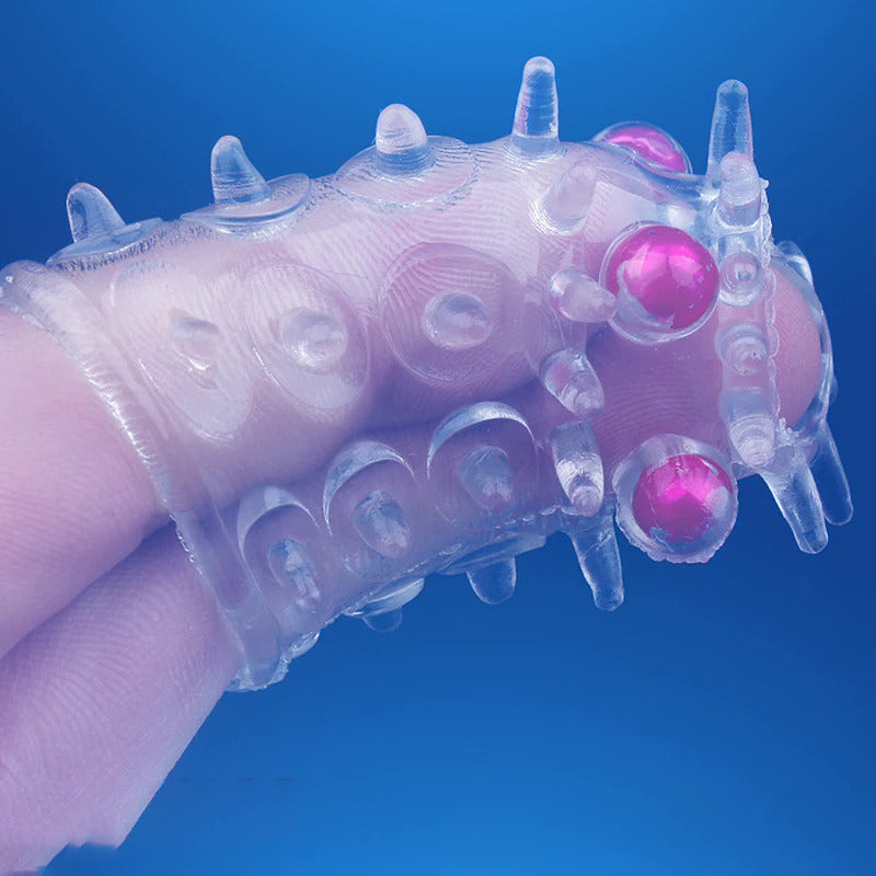 Clear Rubber Penis Rings with Beads for Men: Flexible. Waterproof. and No Battery Required - Adult Sex Toy for Enlargement and Delayed Ejaculation - buysextoyth