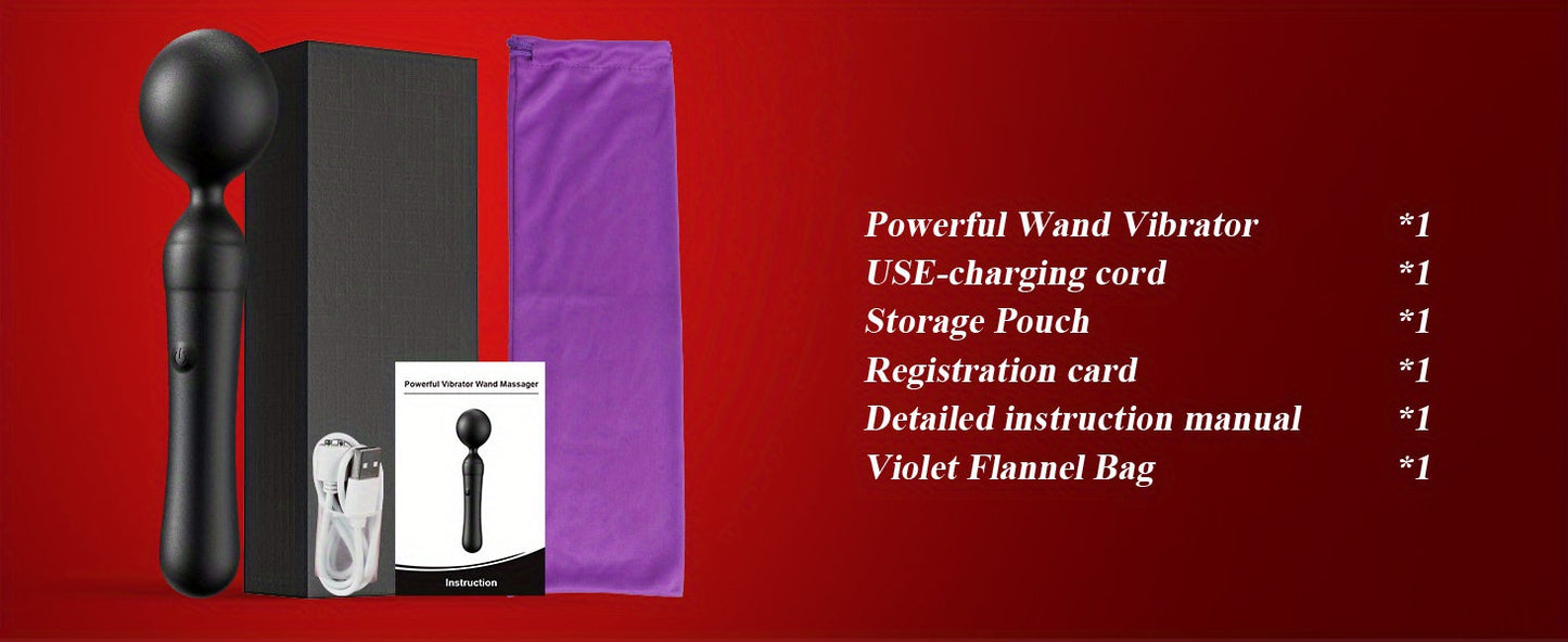 AV Wand Vibrator Handheld Magic Cordless Massager. Full Silicone Waterproof Vibrator Women Sex Toys for Clitoral Nipple Massage. Rechargeable Quiet Powerful Adult Sex Toys & Games for Couple Pleasure - buysextoyth