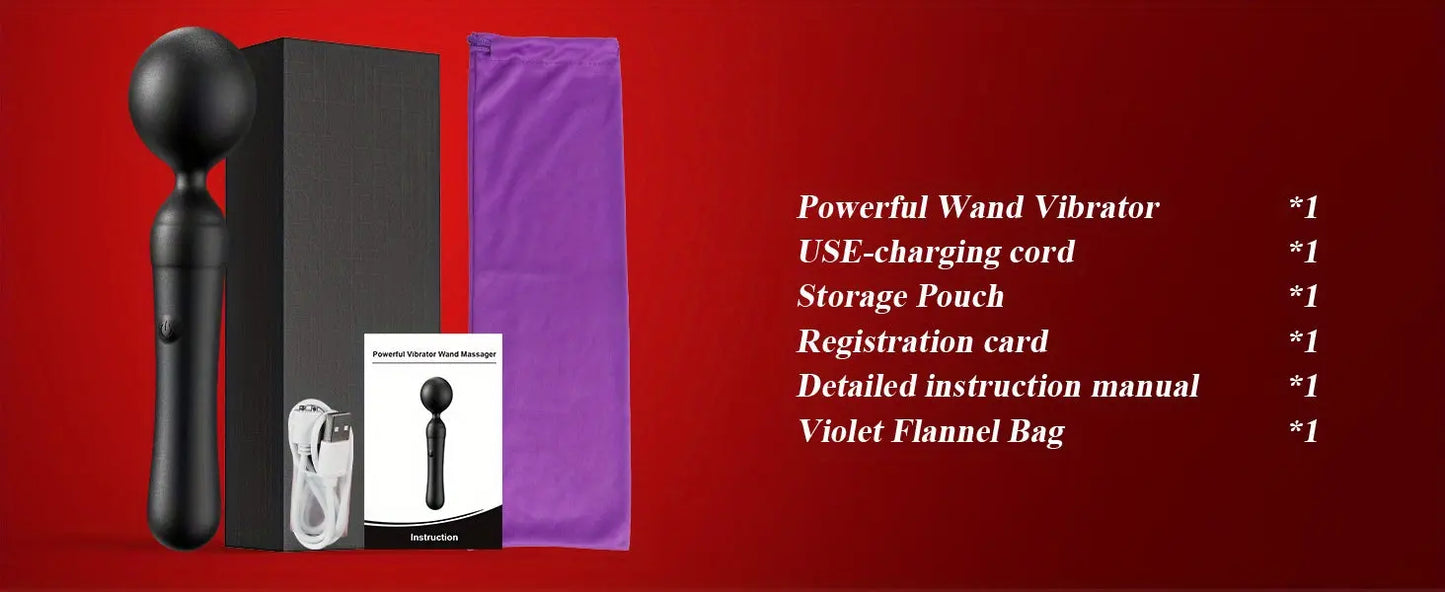 AV Wand Vibrator Handheld Magic Cordless Massager. Full Silicone Waterproof Vibrator Women Sex Toys for Clitoral Nipple Massage. Rechargeable Quiet Powerful Adult Sex Toys & Games for Couple Pleasure - buysextoyth