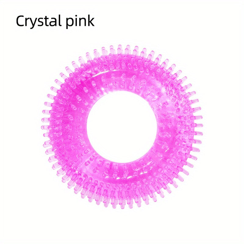 Crystal Pink Adult Novelty penis Ring - 44MM/1.73in Diameter. 14MM/0.551in Thickness. Silicone Material. Suitable for General Occasions - buysextoyth