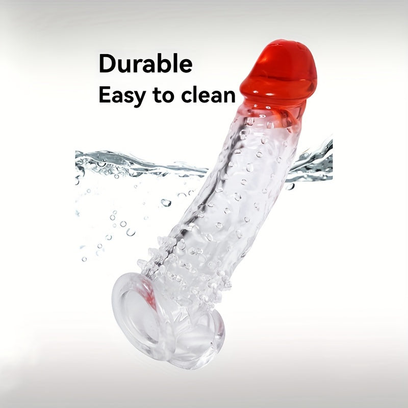 Ultra-Realistic Textured Penis Sleeve With Extender & Testicle Ring - Reusable. Enhances Size & Girth. Ideal For Couples - buysextoyth