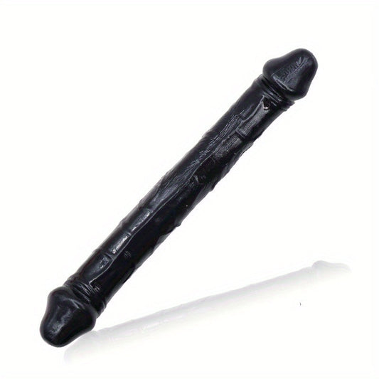 Double-Headed Dragon Phallus Simulation: Black TPE Dildo. 9.25inch. Suitable for Hand Washing - New Age Adult sex toys - buysextoyth