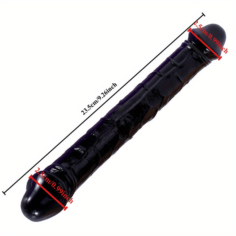 Double-Headed Dragon Phallus Simulation: Black TPE Dildo. 9.25inch. Suitable for Hand Washing - New Age Adult sex toys - buysextoyth