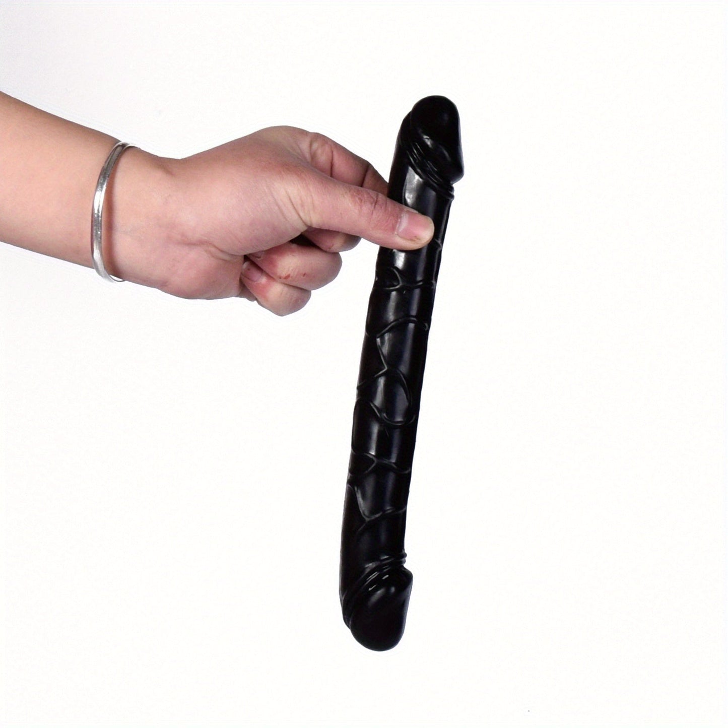 Double-Headed Dragon Phallus Simulation: Black TPE Dildo. 9.25inch. Suitable for Hand Washing - New Age Adult sex toys - buysextoyth