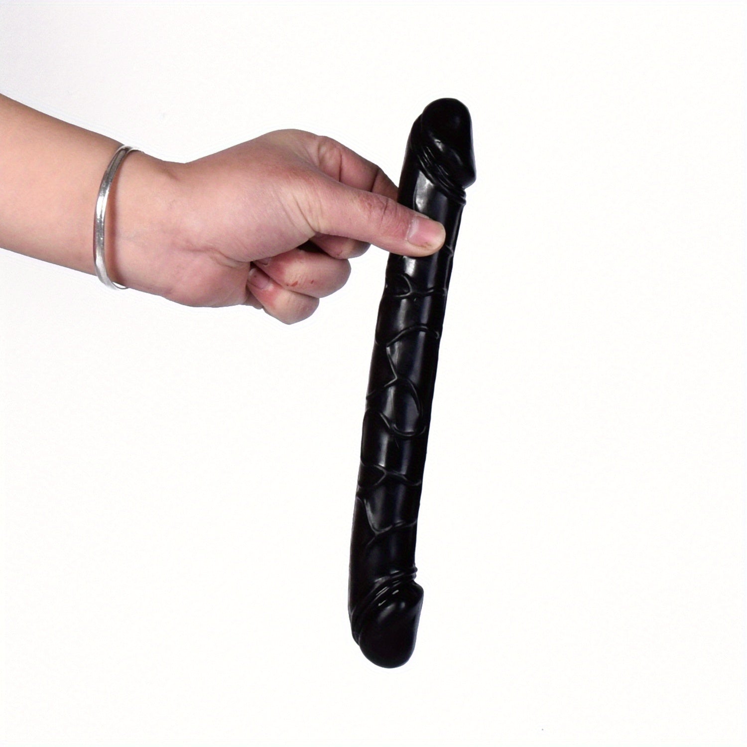 Double-Headed Dragon Phallus Simulation: Black TPE Dildo. 9.25inch. Suitable for Hand Washing - New Age Adult sex toys - buysextoyth