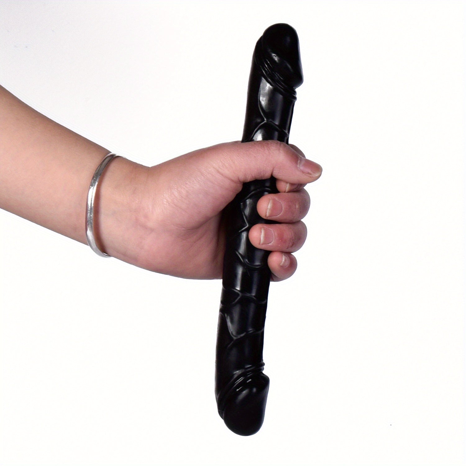 Double-Headed Dragon Phallus Simulation: Black TPE Dildo. 9.25inch. Suitable for Hand Washing - New Age Adult sex toys - buysextoyth
