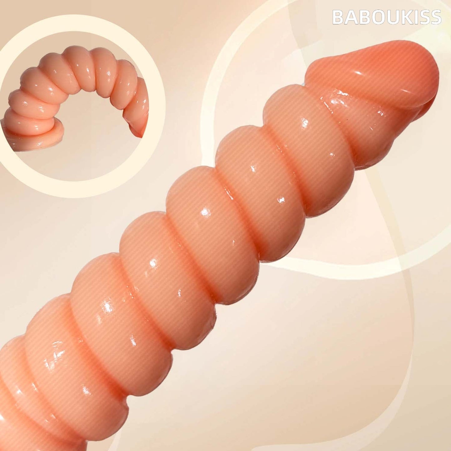 Dildo: Flexible PVC Anal Toy with Striped Design for Anal Training and Pleasure - buysextoyth