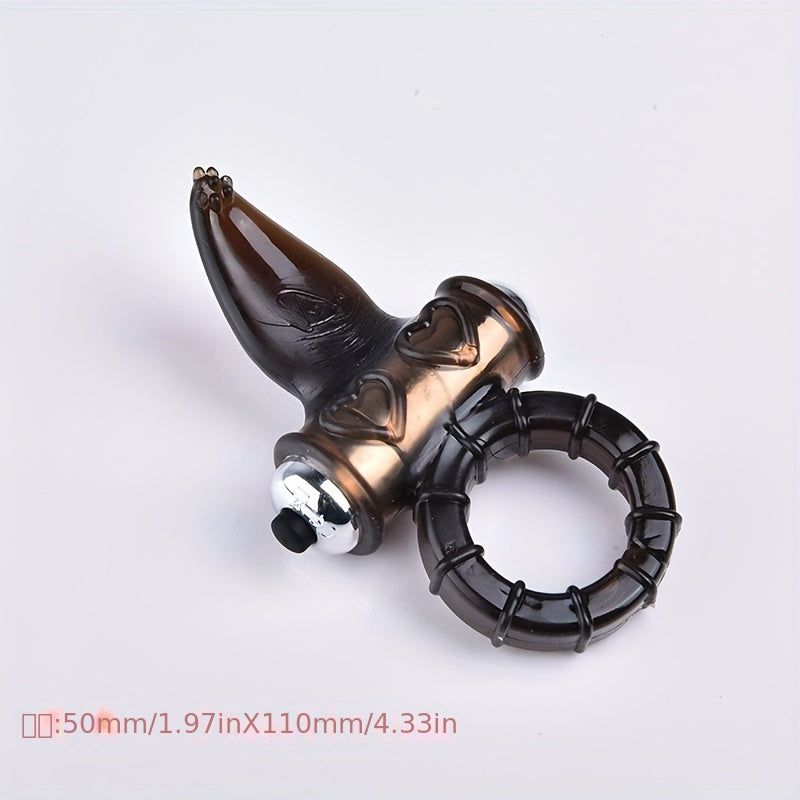 Men's And Women's New Product Tongue Licking Erotic Adult Vibration Lock Essence Vibration Crystal Vibration Cover Ring Adult Sex Toy Supplies - buysextoyth