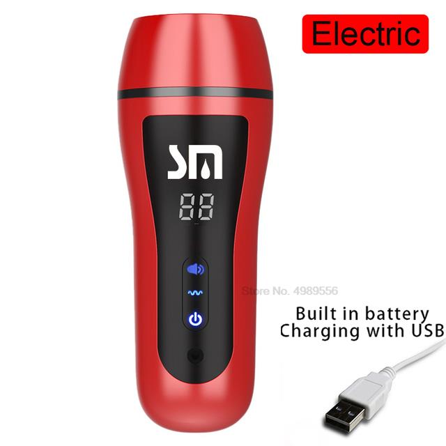 18 + ชาย Masturbator อวัยวะเพศชายปั๊ม Vibrator ผู้ใหญ่ความอดทนการออกกำลังกายช่องคลอดประดิษฐ์10ความเร็วอวัยวะเพศชาย Delay Trainer เซ็กซ์ทอยสำหรับ Me - buysextoyth