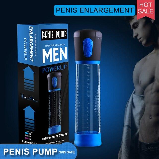18+ Electric Penis Pump Penis Enlargement Vacuum Sleeve Erection Enhancer Penis Pump for Man Male Masturbator Sex Toys for Man - buysextoyth