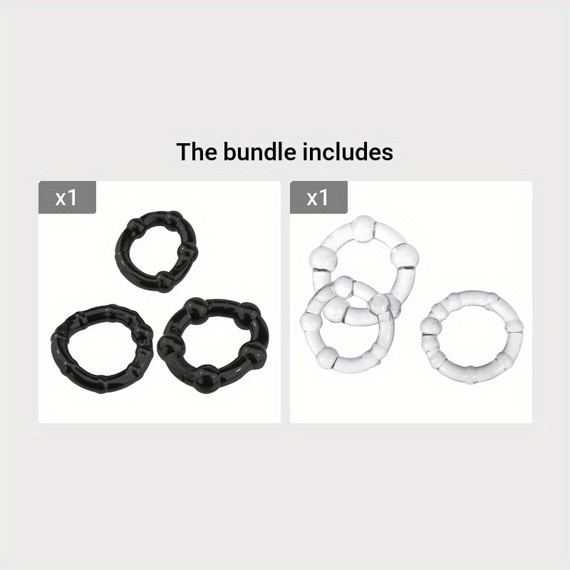 3 PCS Male Penis Cock Ring - Delay Ejaculation Scrotum Binding Ball Stretcher Penis. Enlargement Silicone Cock Ring Sex Toy For Men - Waterproof. Non-Killing Sperm. No Battery Required - buysextoyth