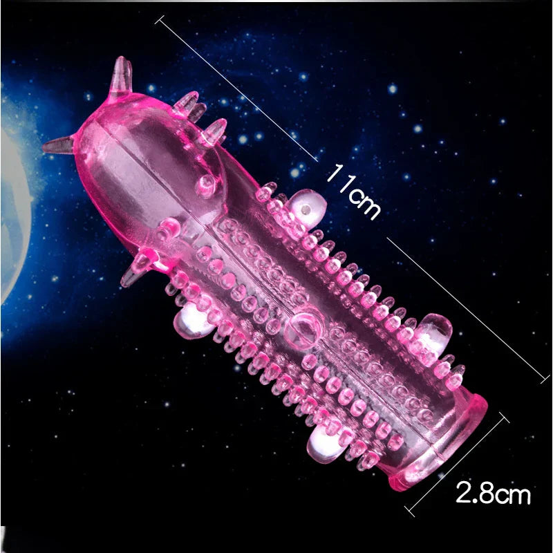 1PC Reusable Pearl Crystal Delay Enlargement Condom Wave Point Penis Extension Sleeves For Man Adult Intimate Goods Cock Ring - buysextoyth