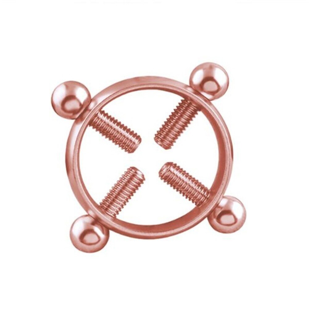 1Pc Stainless Steel Round Fake Non-Piercing Nipple Shield Ring Sexy Breast Body Jewelry Gift Body Piercing Jewelry Nipple Clamps - buysextoyth