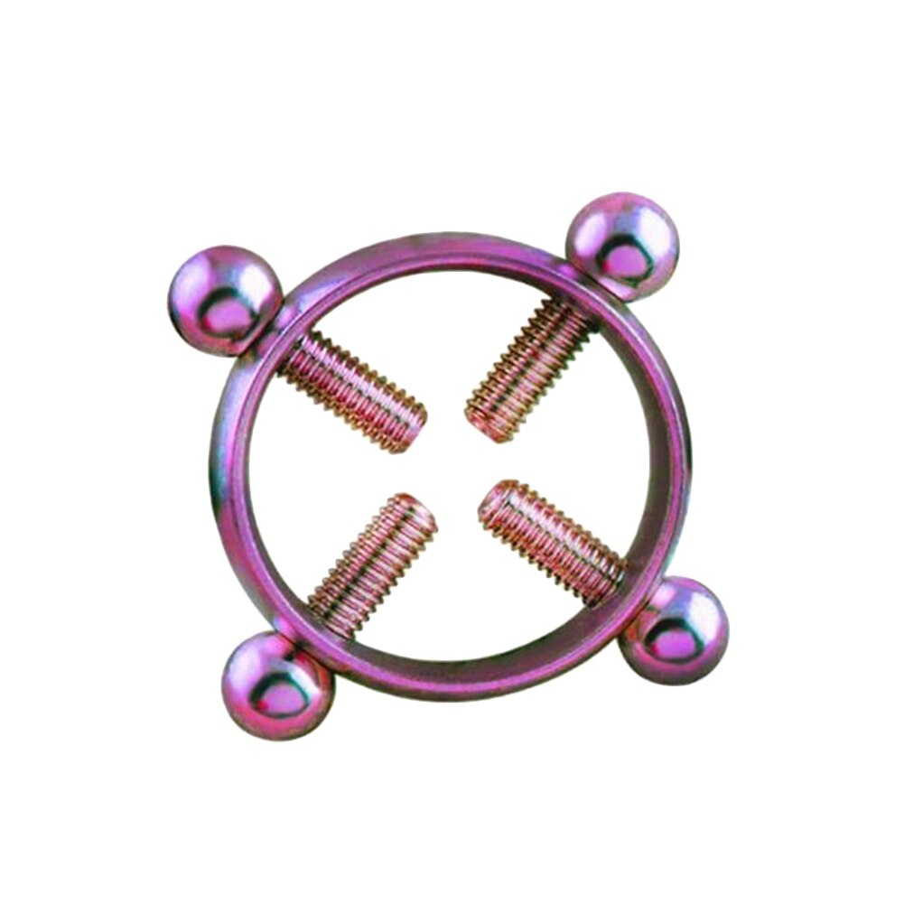 1Pc Stainless Steel Round Fake Non-Piercing Nipple Shield Ring Sexy Breast Body Jewelry Gift Body Piercing Jewelry Nipple Clamps - buysextoyth