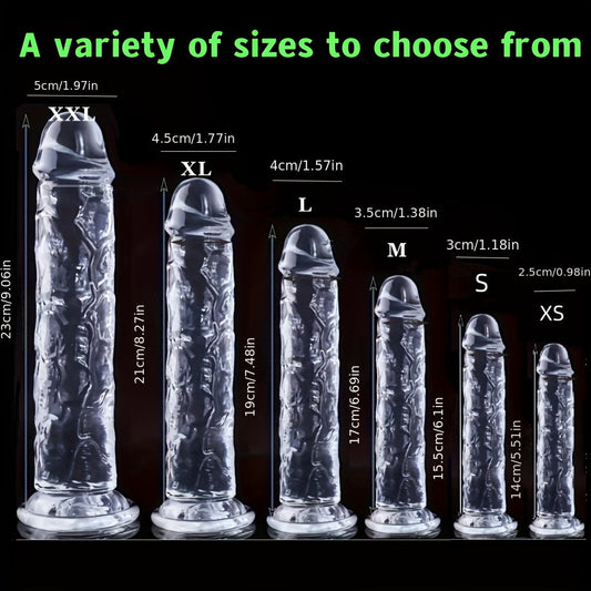 Transparent Big Dick 6 Sizes Realistic Jelly Dildo Women Gay Anal Sex Toys Masturbators Penis Suction Cup - buysextoyth