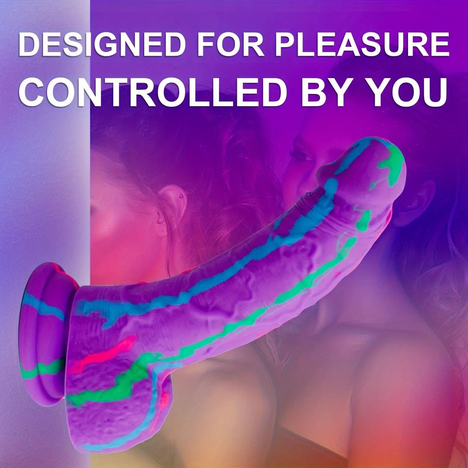 Realistic 8.2 Liquid Silicone Dildo with Suction Cup - Stimulate G-spot. Hands-free Play. Non-Latex. Waterproof - buysextoyth