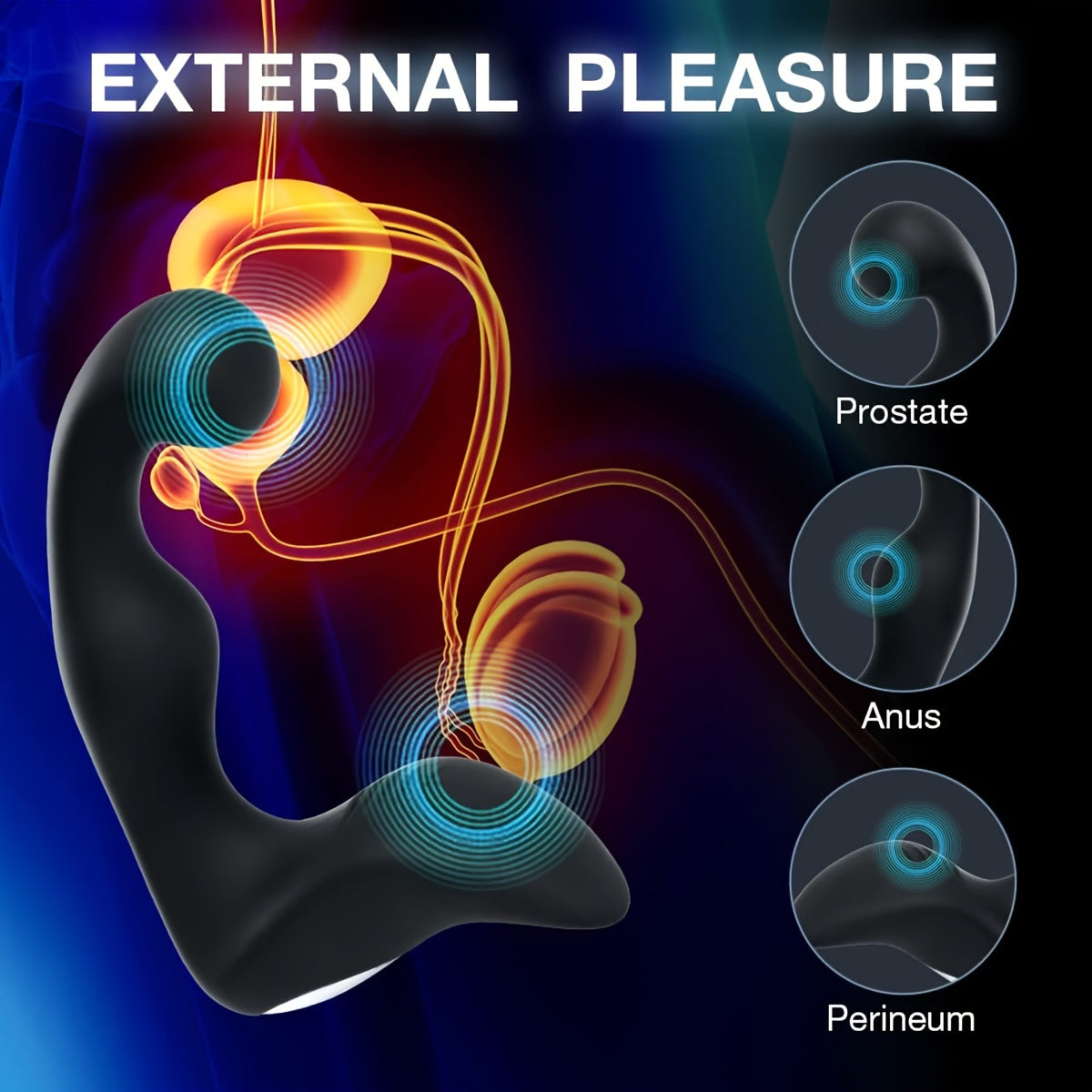 Sexy Sex Toys Prostate Massager Vibrator Sex Toys for Men. Vibrating Butt Plug with Powerful Vibrations Adult for Advanced Player Anal Plug Vibrator Double Sensation Anal Vibrating Training with 10 Frequency Vibration Modes. Ultimate Adult Pleasure - buysextoyth